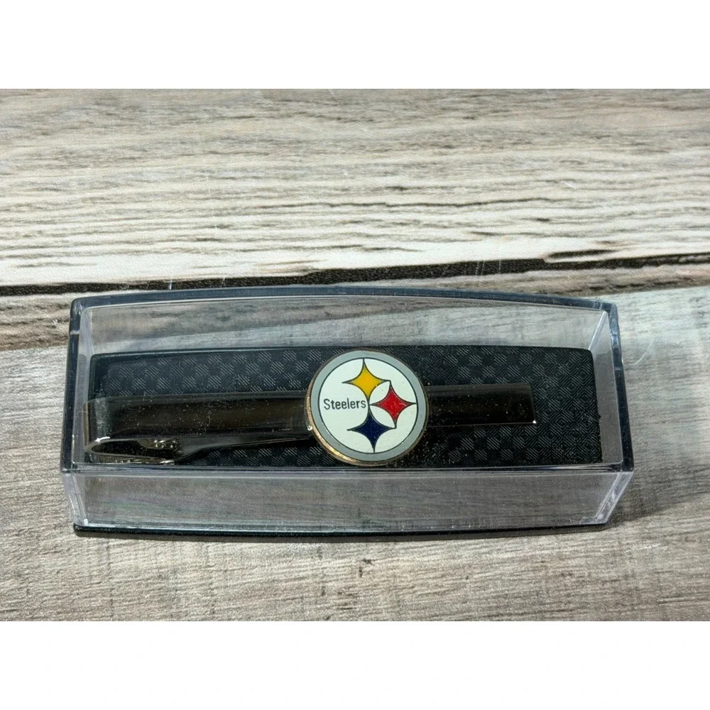 NFL Pittsburgh Steelers Tie Clip Silver Steelers Logo